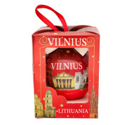 Dekoratyvinis raudonas žaisliukas Vilnius Dekoratyvinis raudonas žaisliukas Vilnius